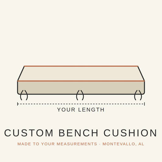 Custom bench cushion made to your measurements