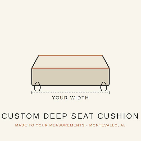 Custom deep seat cushion made to your measurements