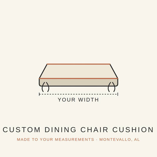 Custom dining chair cushion made to your measurements