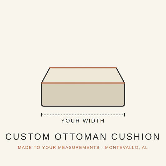 Custom ottoman cushion made to your measurements